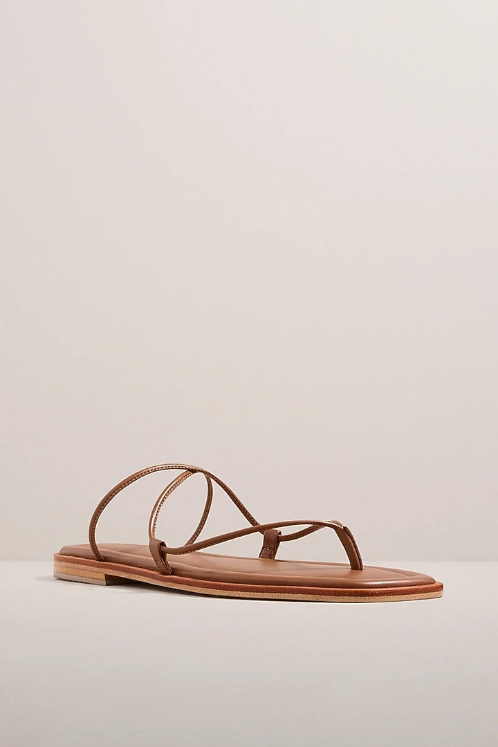 Tan Brown Non-Leather Flats by SEPHYR at Pernia's Pop Up Shop