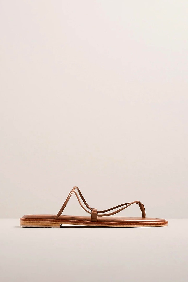 Tan Brown Non-Leather Flats by SEPHYR at Pernia's Pop Up Shop
