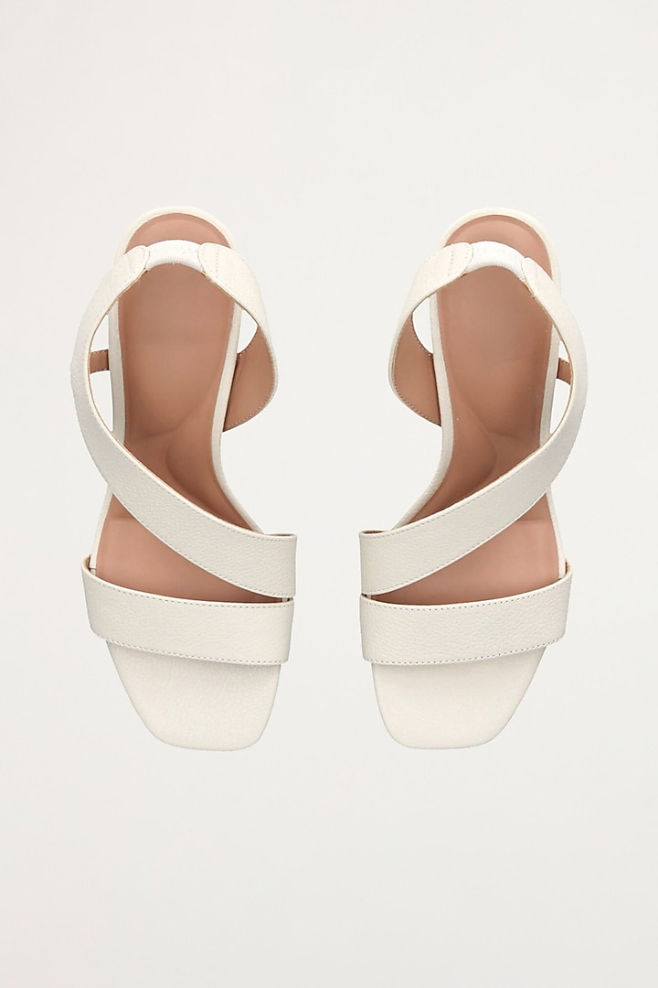 White Non-Leather Block Heels by SEPHYR at Pernia's Pop Up Shop