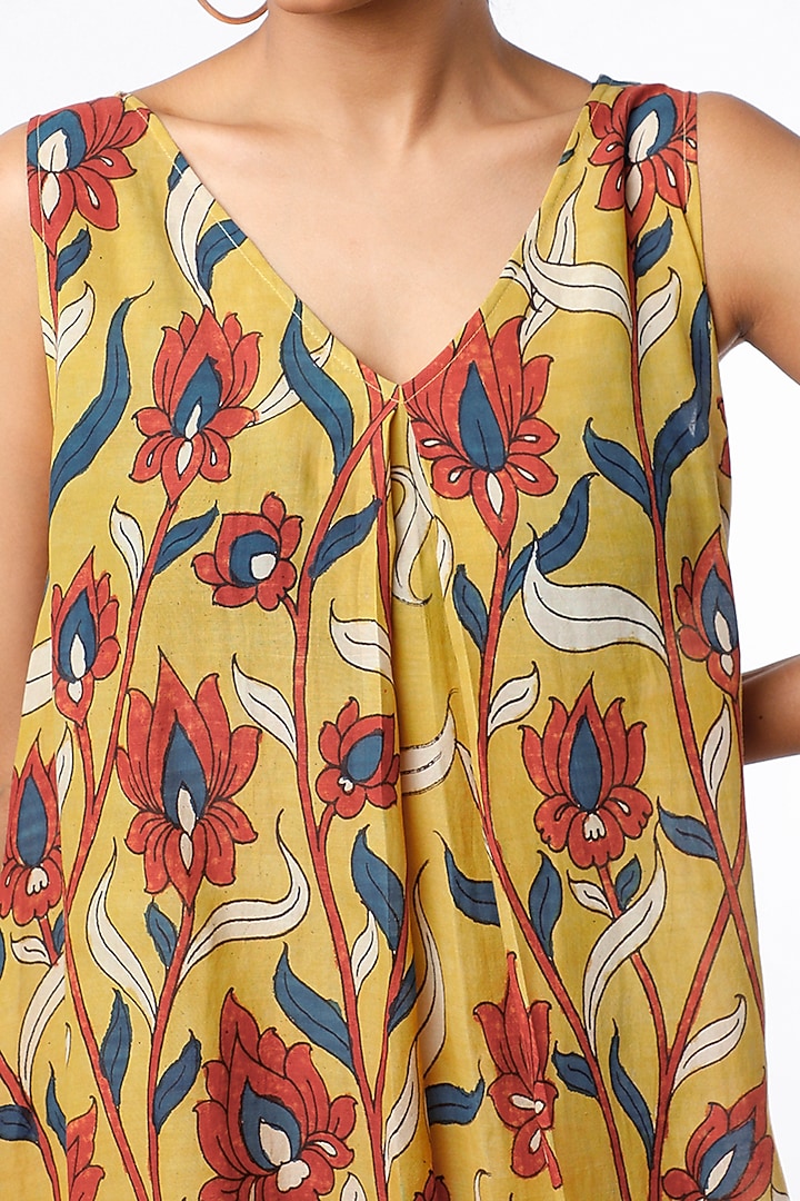 Yellow Asymmetrical Vacation Dress by Sepia Stories at Pernia's Pop Up Shop