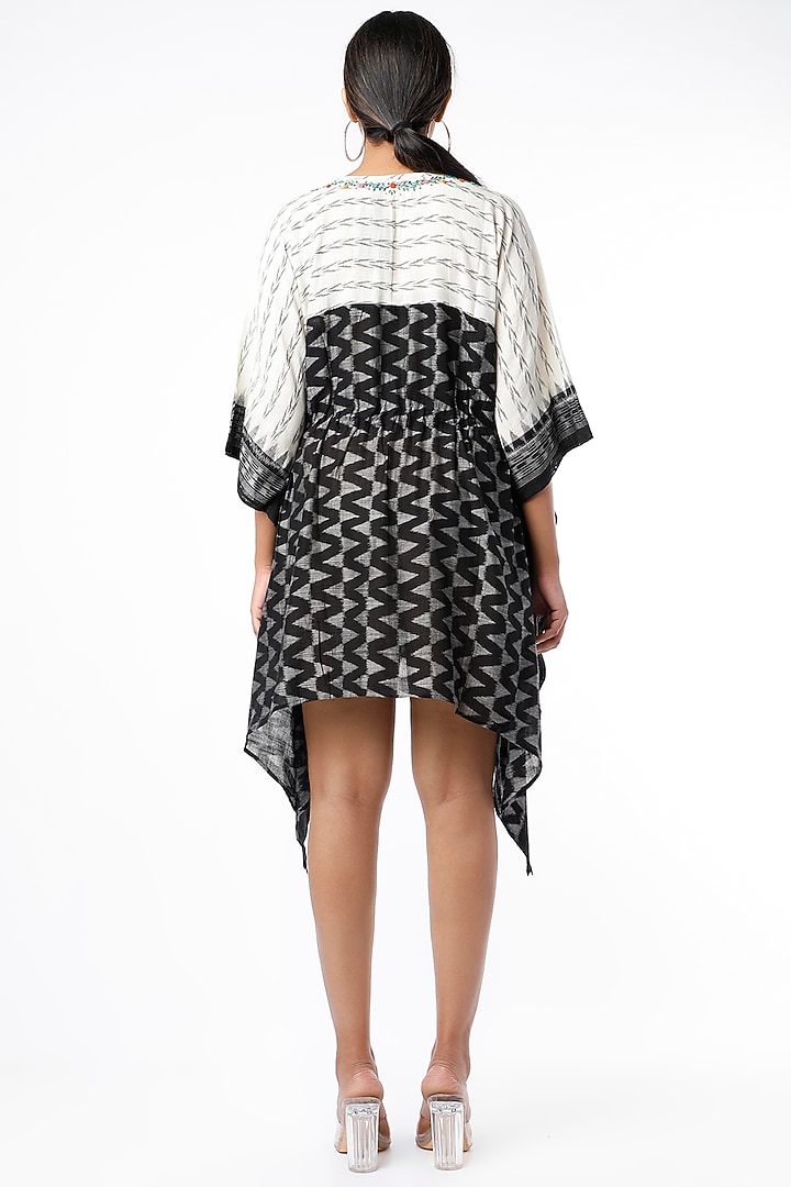 Black Hand Embroidered Kaftan by Sepia Stories at Pernia's Pop Up Shop
