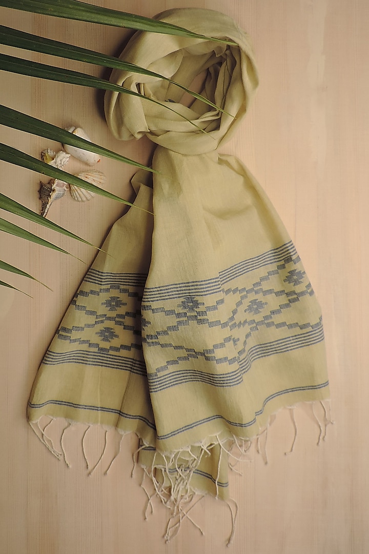 Sand Colored Geometric Motifs Stole by Sepia Stories