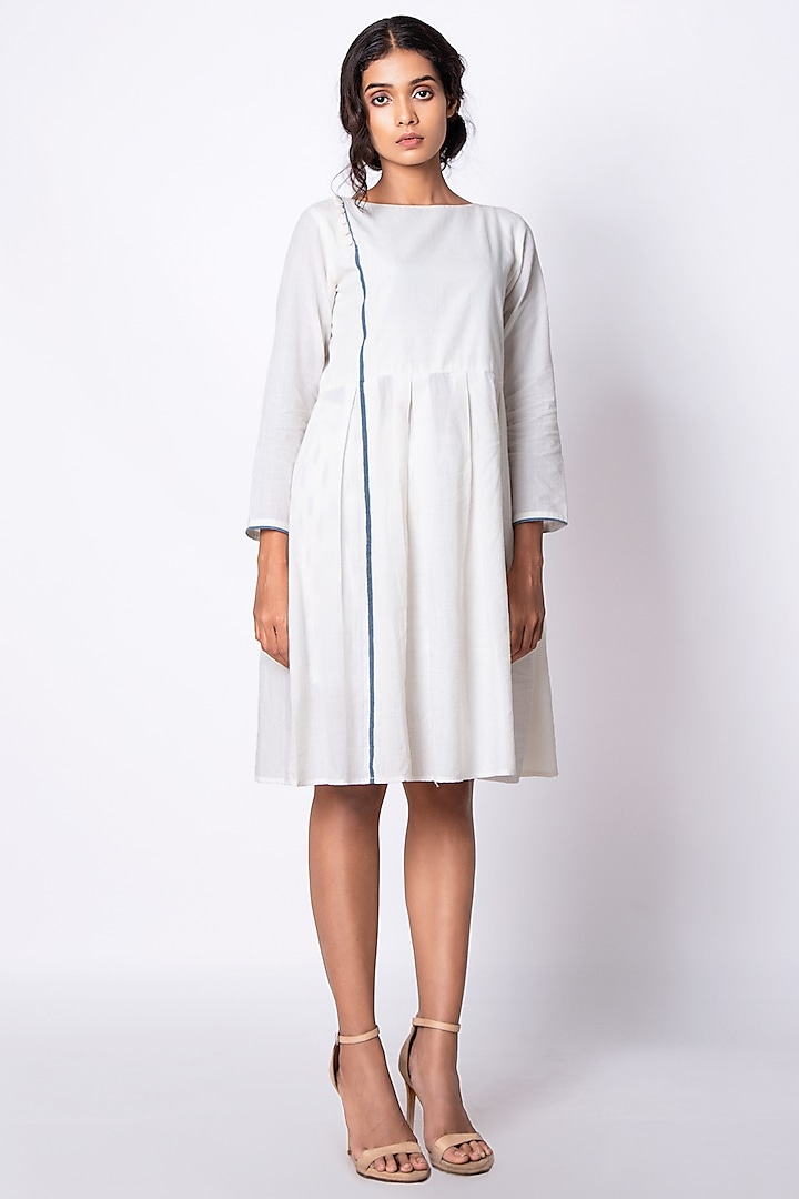 Off white Asymmetrical Dress by Sepia Stories