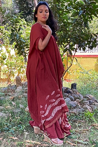 Burgundy Kaftan Dress by Sepia Stories