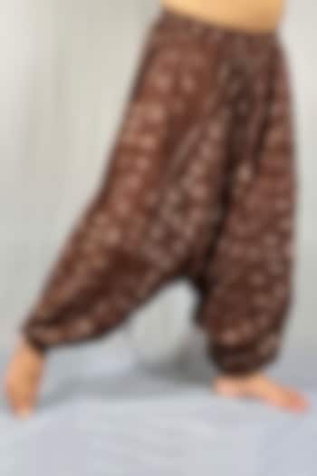 Brown Drop-Crotch Pants by Sepia Stories Men at Pernia's Pop Up Shop