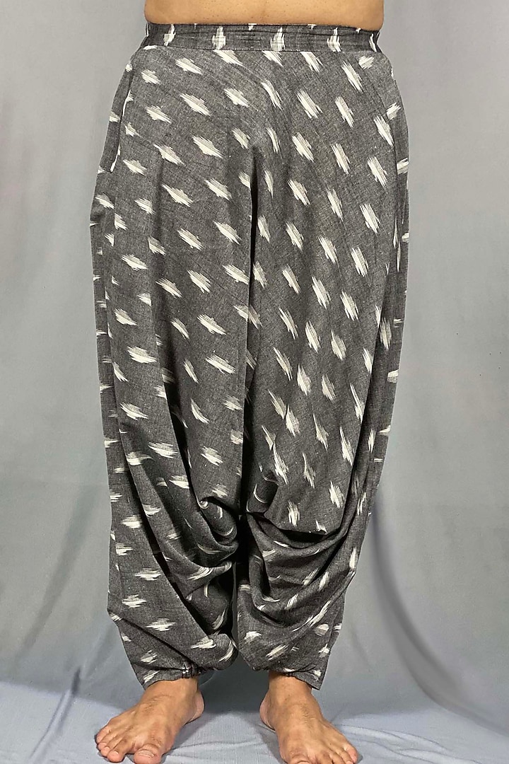 Grey Drop-Crotch Pants by Sepia Stories Men at Pernia's Pop Up Shop