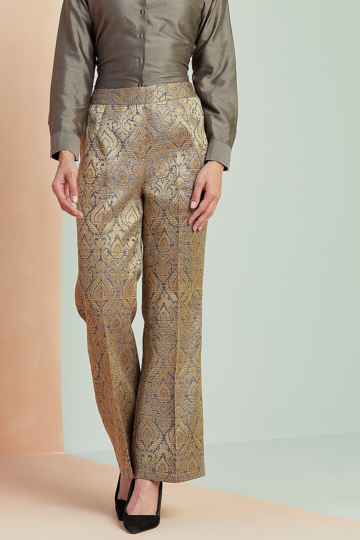 Gold Silk Pants by SEVENDC