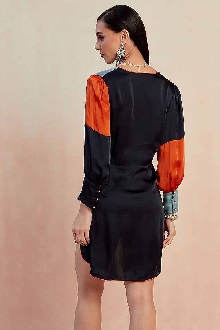 Multi-Colored Bemberg Satin Summer Dress by SEVENDC at Pernia's Pop Up Shop