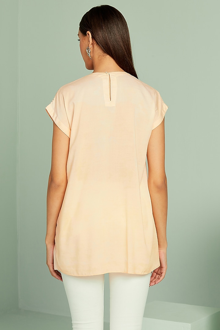 Orange & Peach Cotton Viscose Top by SEVENDC at Pernia's Pop Up Shop