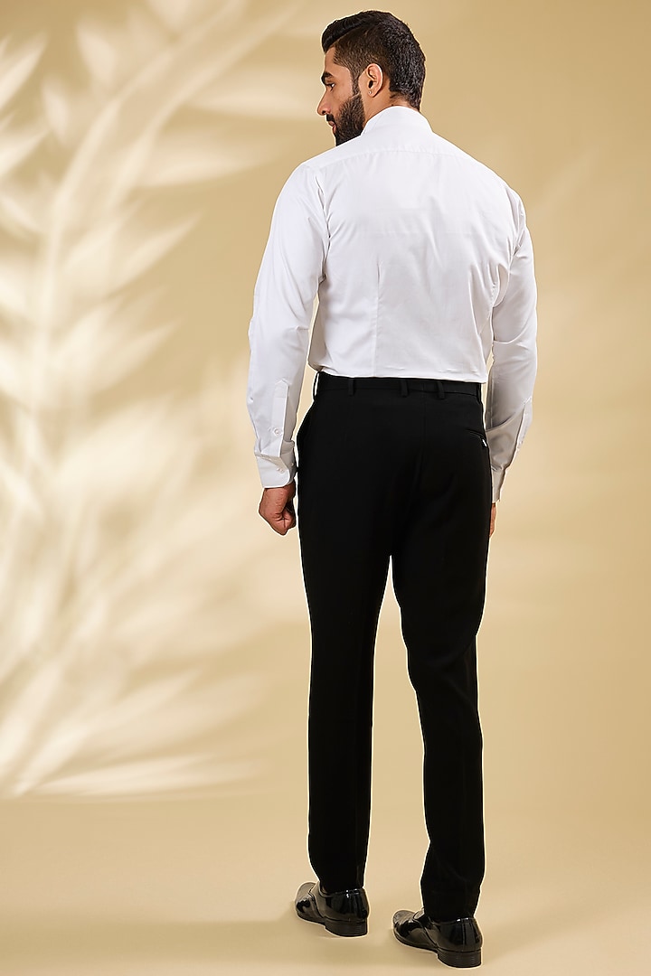Black Suiting Fabric Embroidered Tuxedo Set by Seema Gujral Men at Pernia's Pop Up Shop