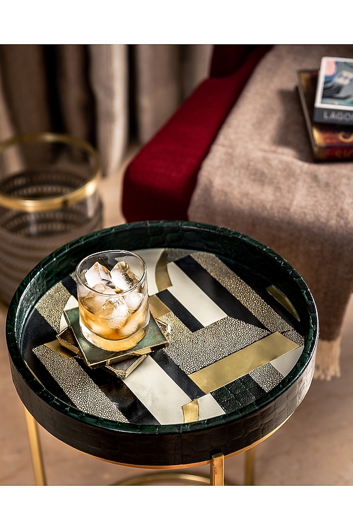 Melange Gold Coffee Table (Small) by Serein Wellness at Pernia's Pop Up Shop