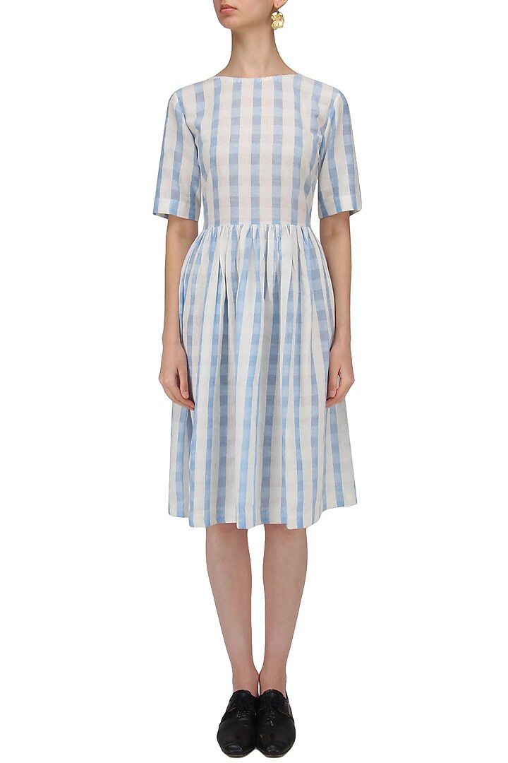 White and blue soho dress available only at Pernia's Pop Up Shop.