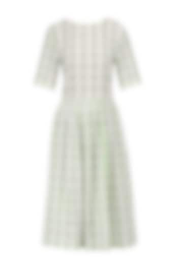 White and Green Soho Dress by Label Ishana