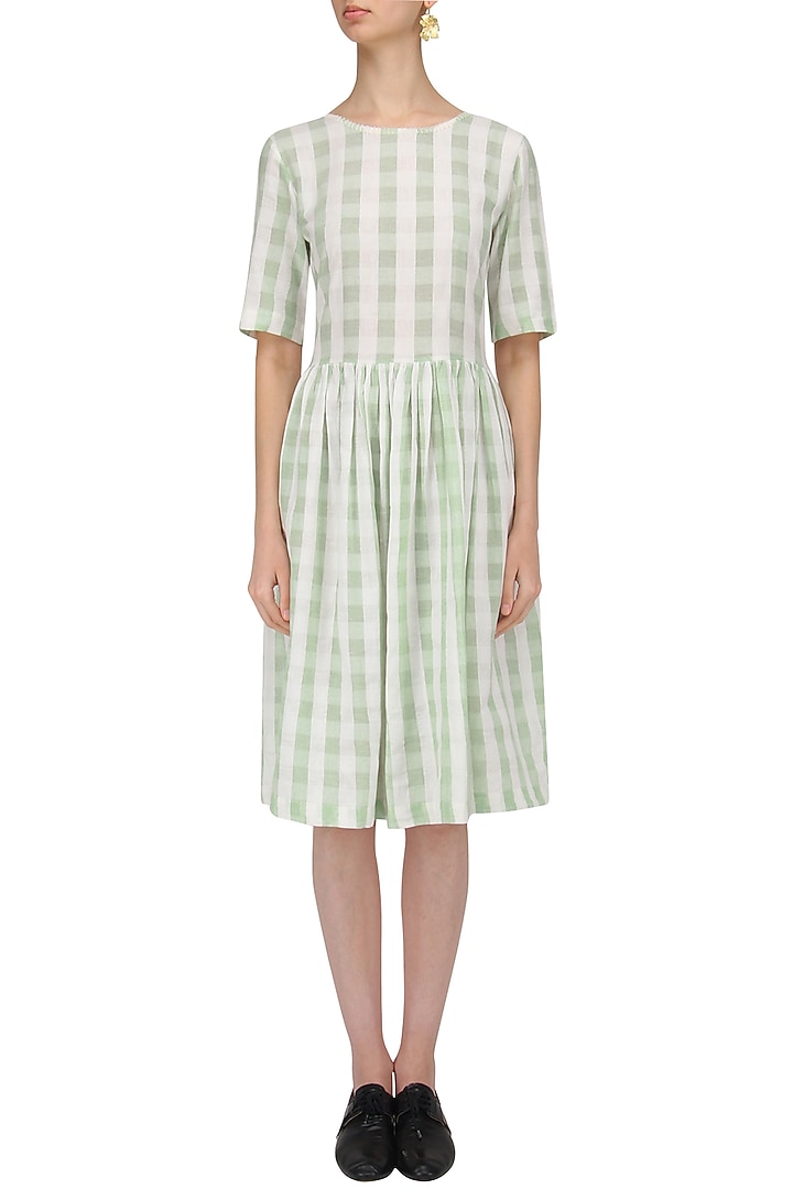 White and green soho dress available only at Pernia's Pop Up Shop.