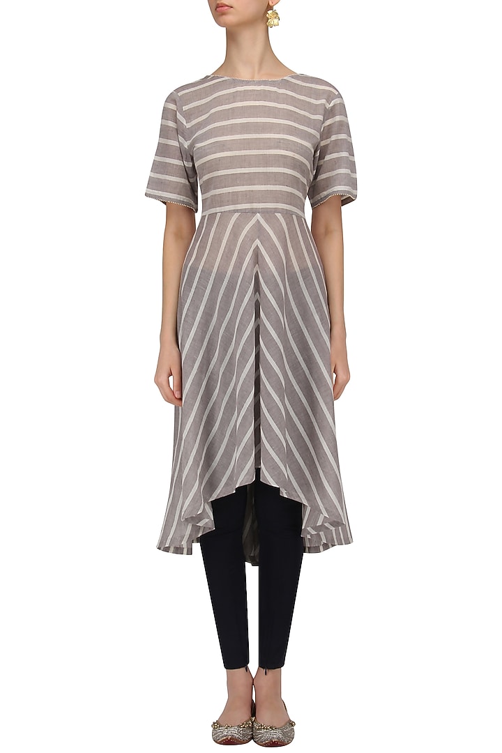 Grey and white amalfi tunic available only at Pernia's Pop Up Shop.