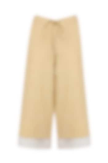 Khakhi Ana Capri Pants by Label Ishana