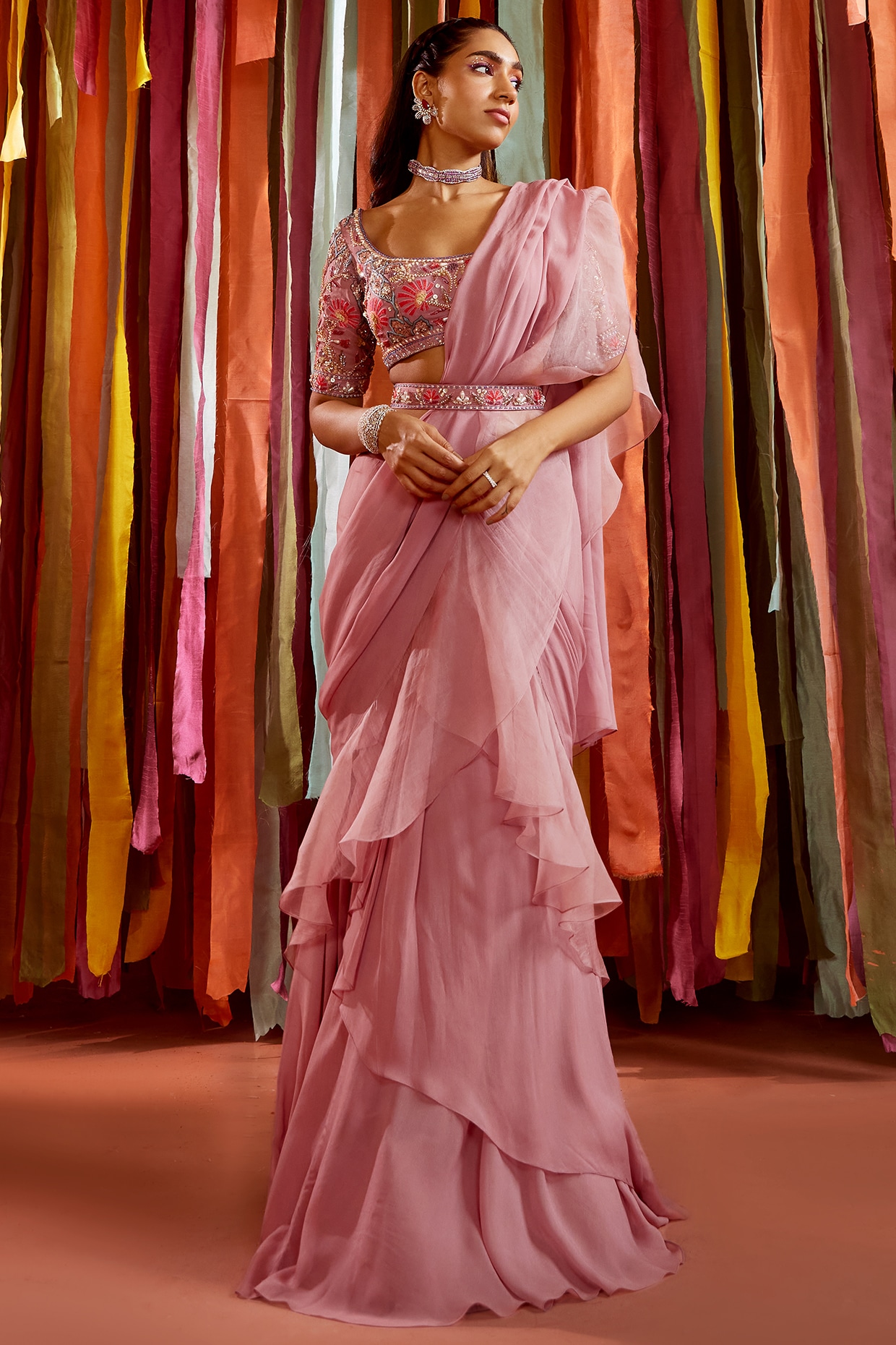 masakali vol-2 by masakali 4001-4004 series latest fancy designer readymade  saree wholesaler surat gujarat