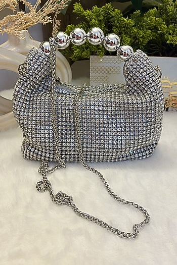Black Rhinestone Clutch by Soniya G Accessories at Pernia's Pop Up Shop