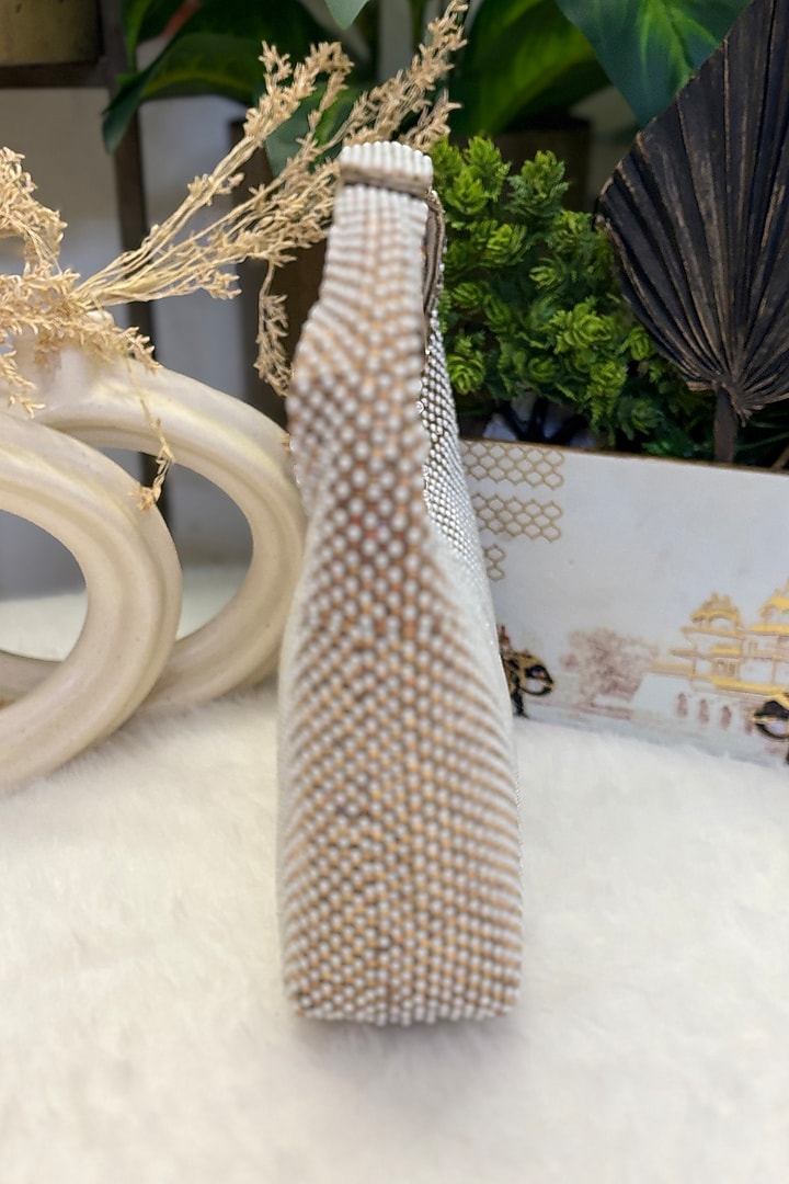 Golden Pearls Clutch by Soniya G Accessories at Pernia's Pop Up Shop