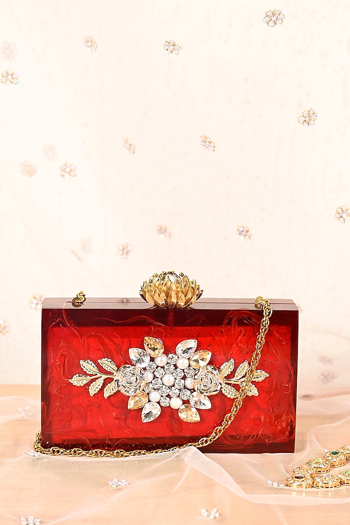 Ruby Resin Clutch by Soniya G Accessories