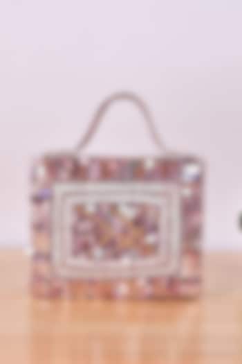 Pink Silk Clutch by Soniya G Accessories