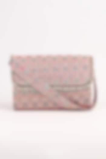 Multi-Colored Raw Silk Embroidered Clutch by Sugarcrush at Pernia's Pop Up Shop