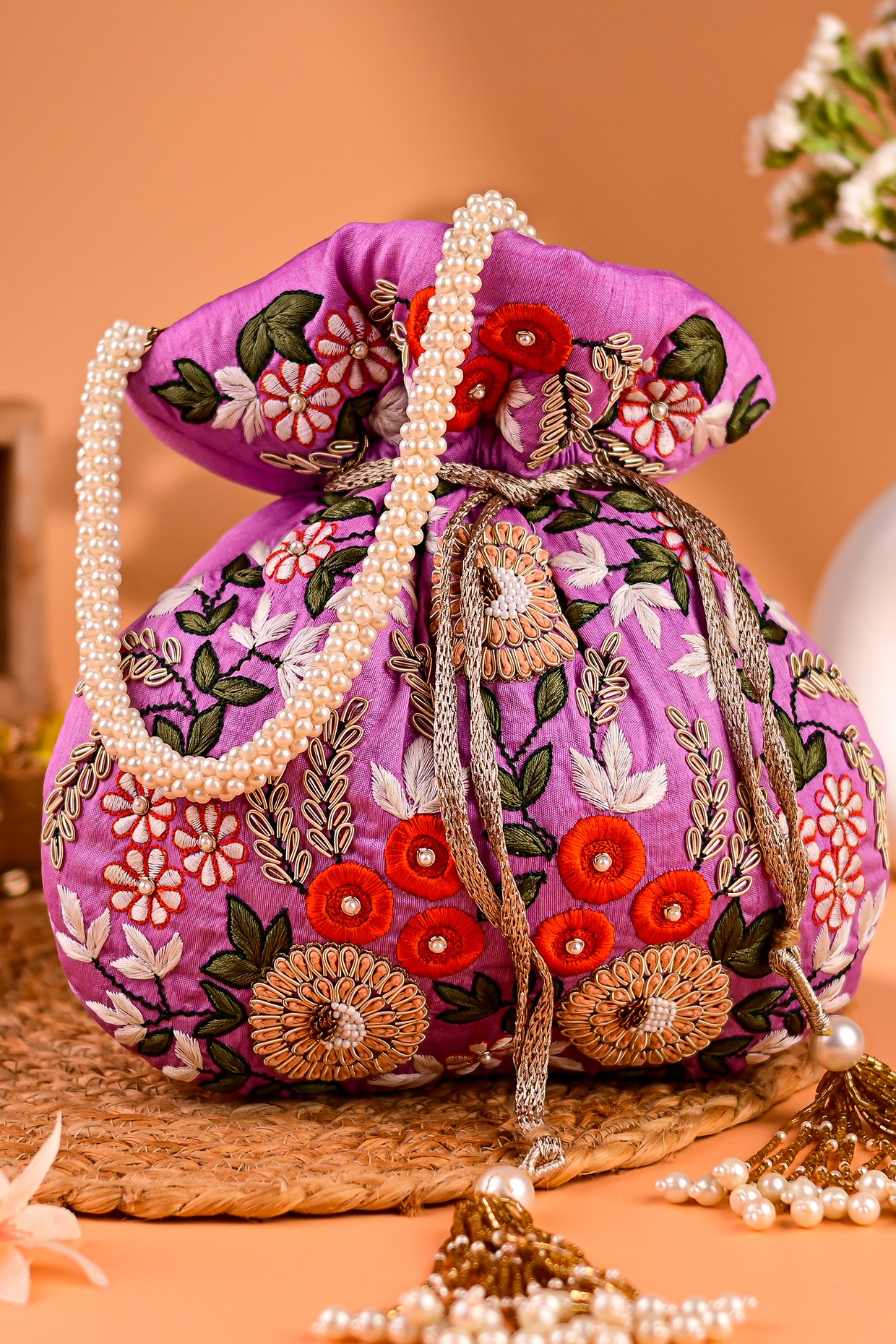 Wedding Bridal Purse Clutch Indian Traditional Party Hand Potli Bags | eBay
