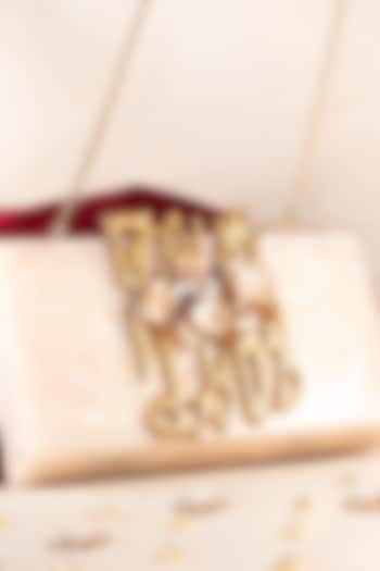 Beige Resin Clutch by Sugarcrush at Pernia's Pop Up Shop