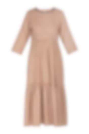 Nude Tiered Dress by Sagaa by Vanita at Pernia's Pop Up Shop