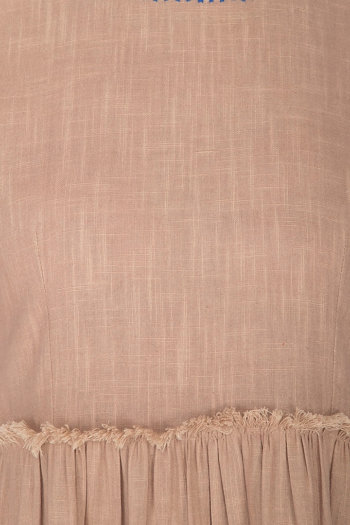 Nude Tiered Summer Dress by Sagaa by Vanita at Pernia's Pop Up Shop