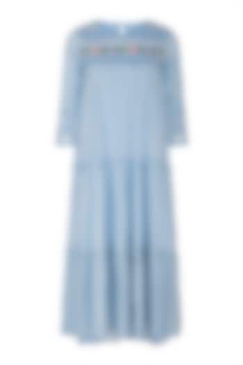 Sky Blue Tiered Dress by Sagaa by Vanita