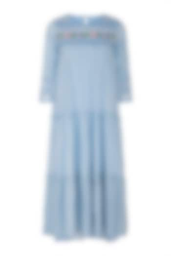 Sky Blue Tiered Dress by Sagaa by Vanita at Pernia's Pop Up Shop