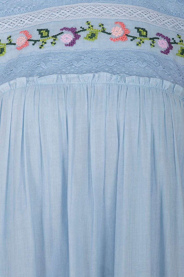 Sky Blue Tiered Summer Dress by Sagaa by Vanita at Pernia's Pop Up Shop