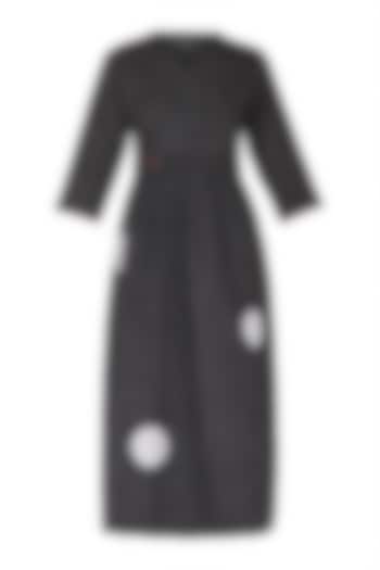Black Applique Overlap Dress by Sagaa by Vanita