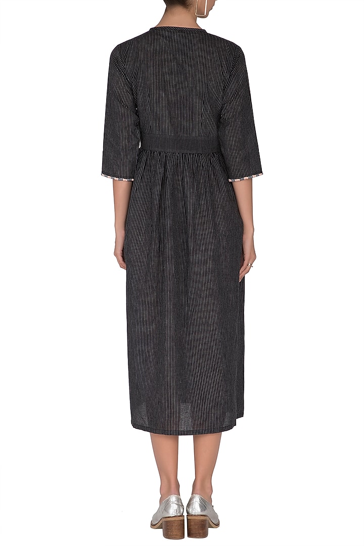 Black Applique Overlap Summer Dress by Sagaa by Vanita at Pernia's Pop Up Shop