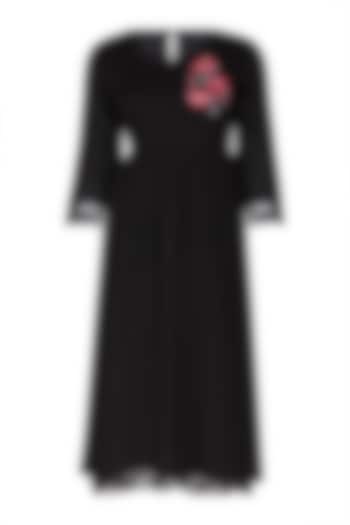Black Embroidered Dress by Sagaa by Vanita