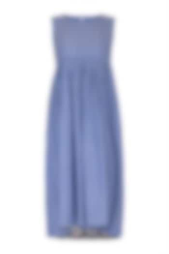 Sky Blue Dress With Floral Stole by Sagaa by Vanita