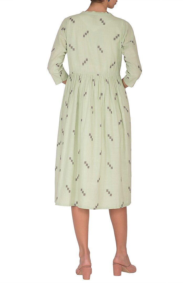 Emerald Green Printed Jacket Summer Dress With Inner by Sagaa by Vanita at Pernia's Pop Up Shop