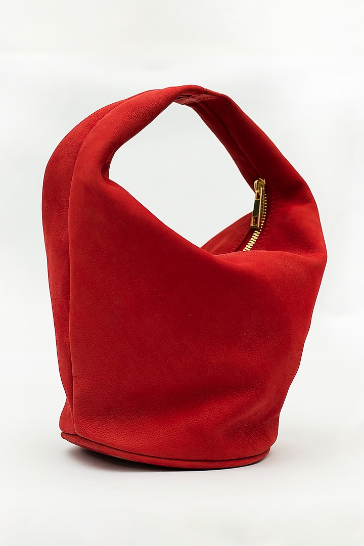 Earthy Red Genuine Leather Handbag by SAURAV GHOSH at Pernia's Pop Up Shop