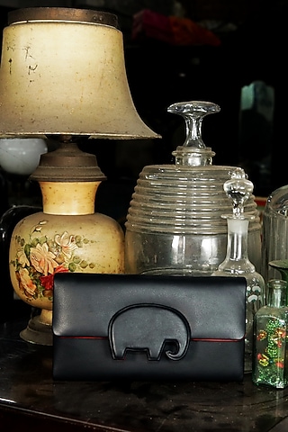 Black Genuine Leather Wallet by SAURAV GHOSH