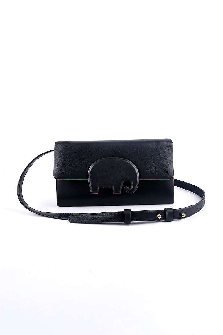 Black Genuine Leather Wallet by SAURAV GHOSH at Pernia's Pop Up Shop