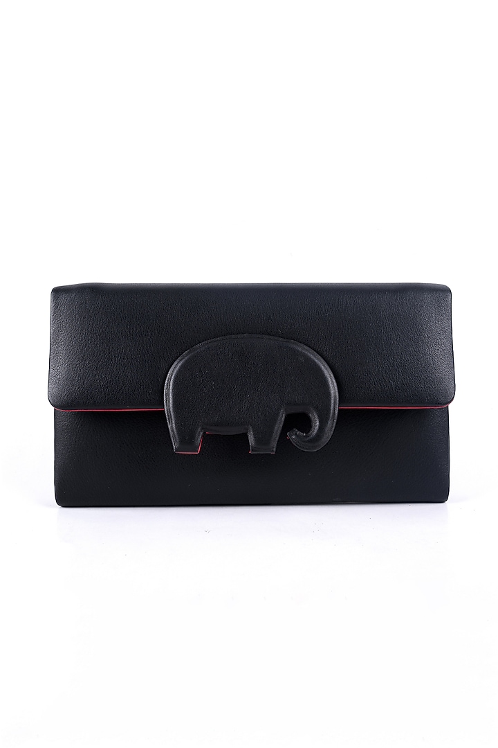 Black Genuine Leather Wallet by SAURAV GHOSH at Pernia's Pop Up Shop