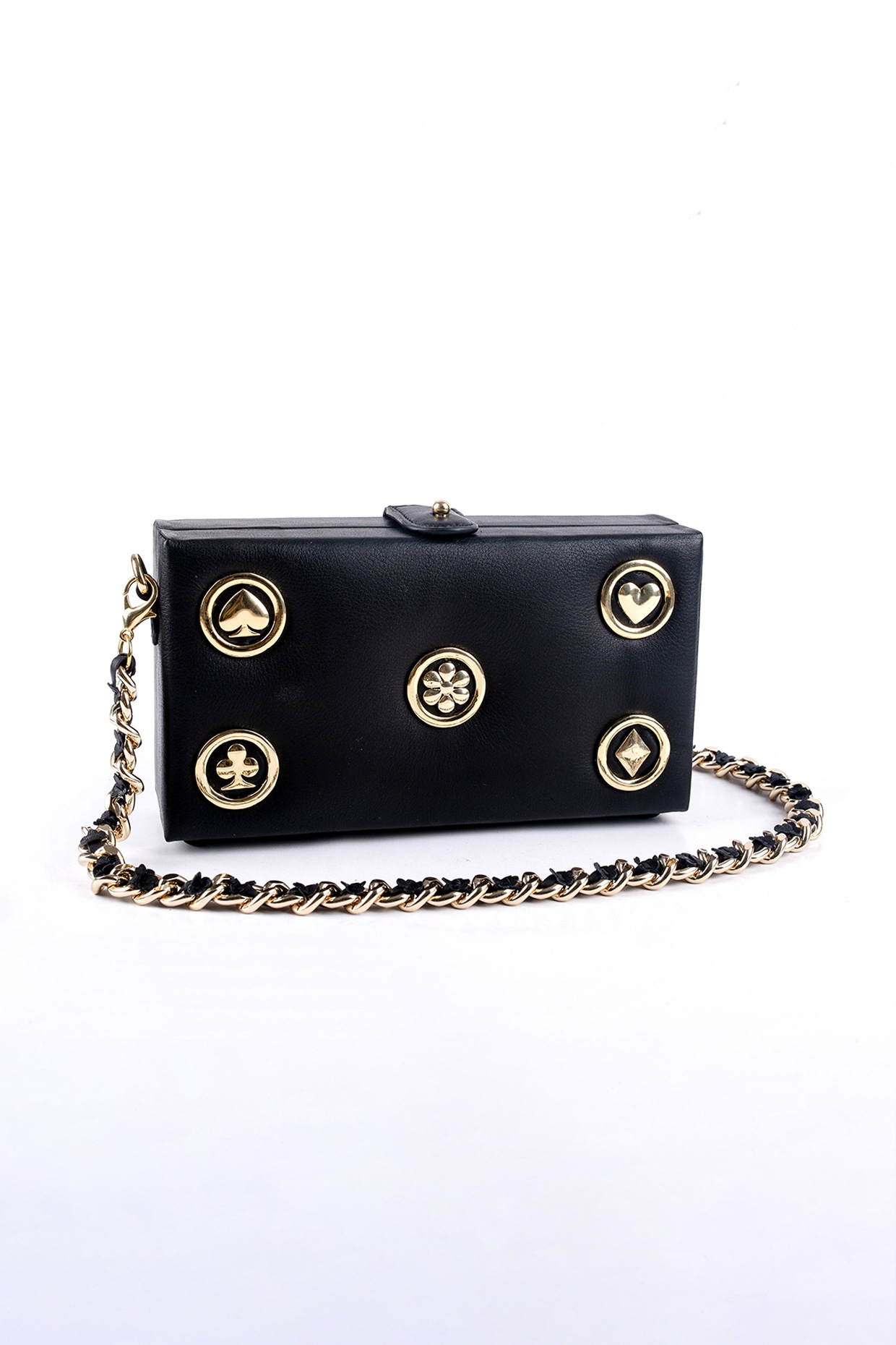 Leather box clutch hotsell