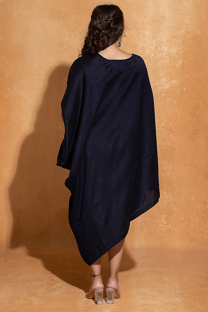 Royal Blue Dupion Silk Hand Embroidered Kaftan by Sugandh Gupta at Pernia's Pop Up Shop