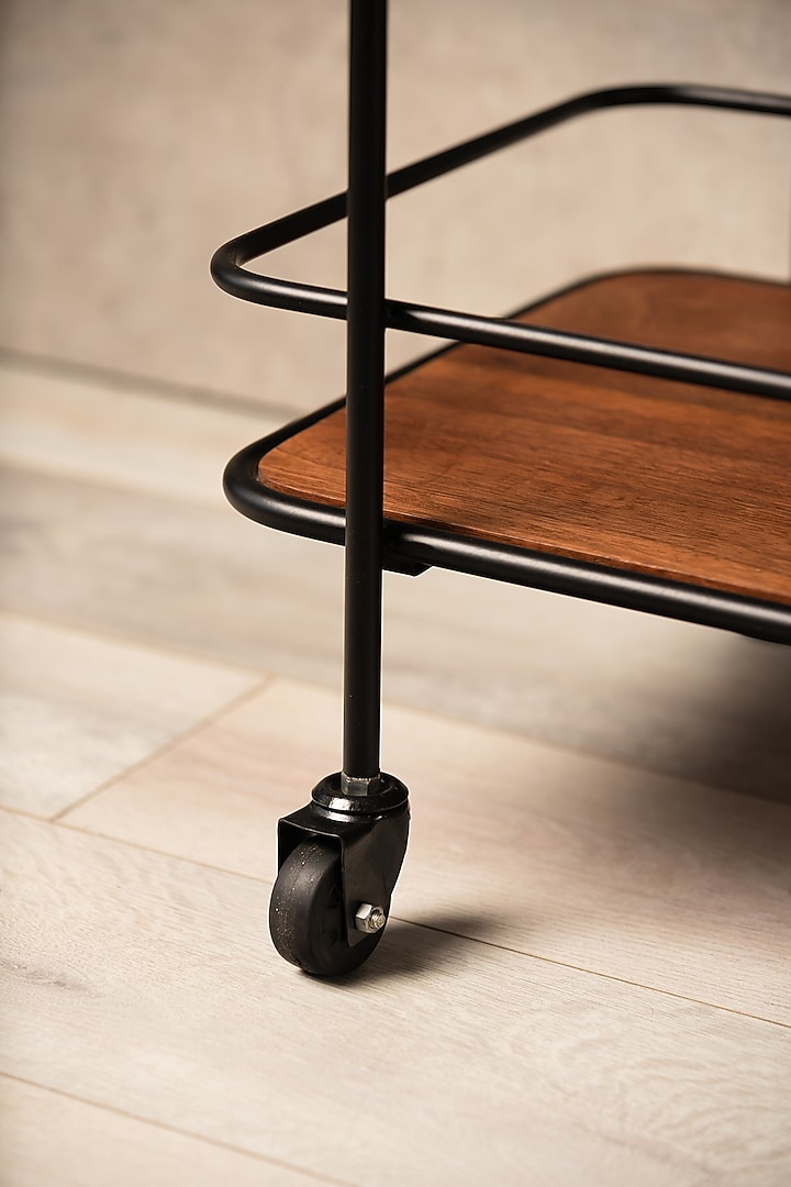 Brown & Black Wooden Bar Trolley by SG Home at Pernia's Pop Up Shop