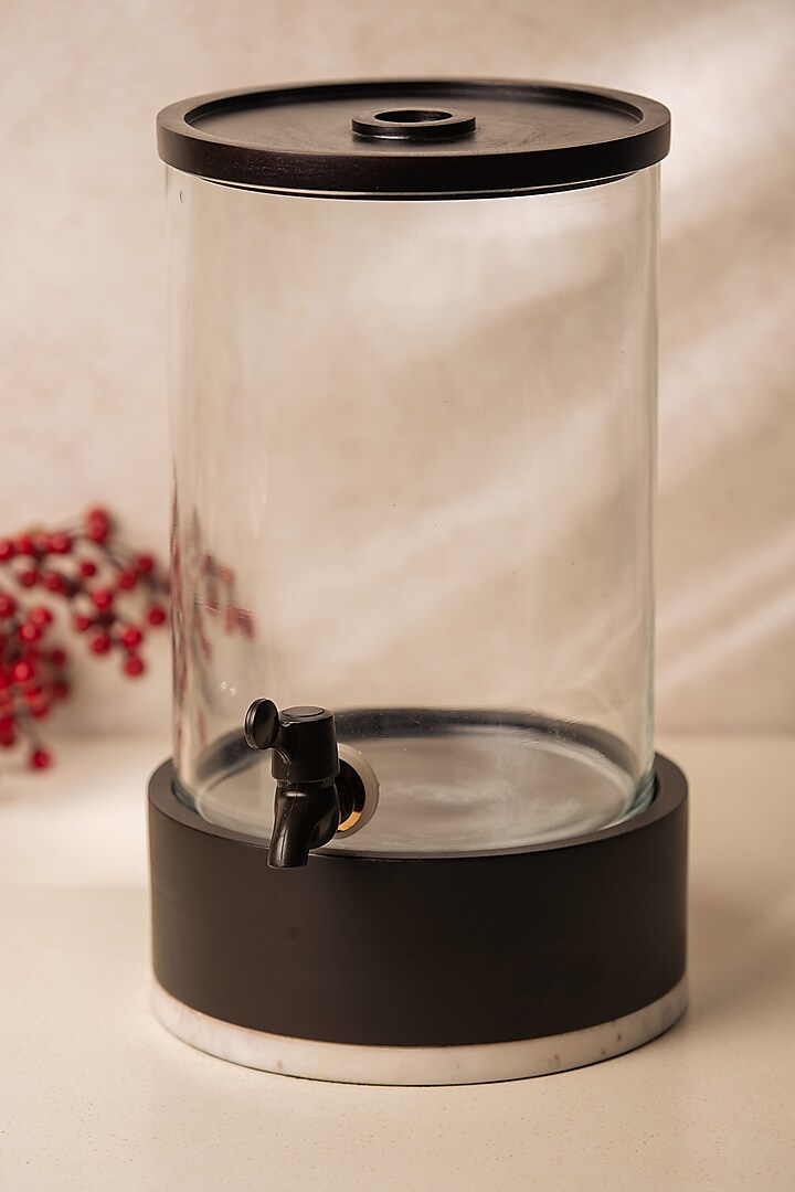 Brown Marble & Glass Drink Dispenser by SG Home