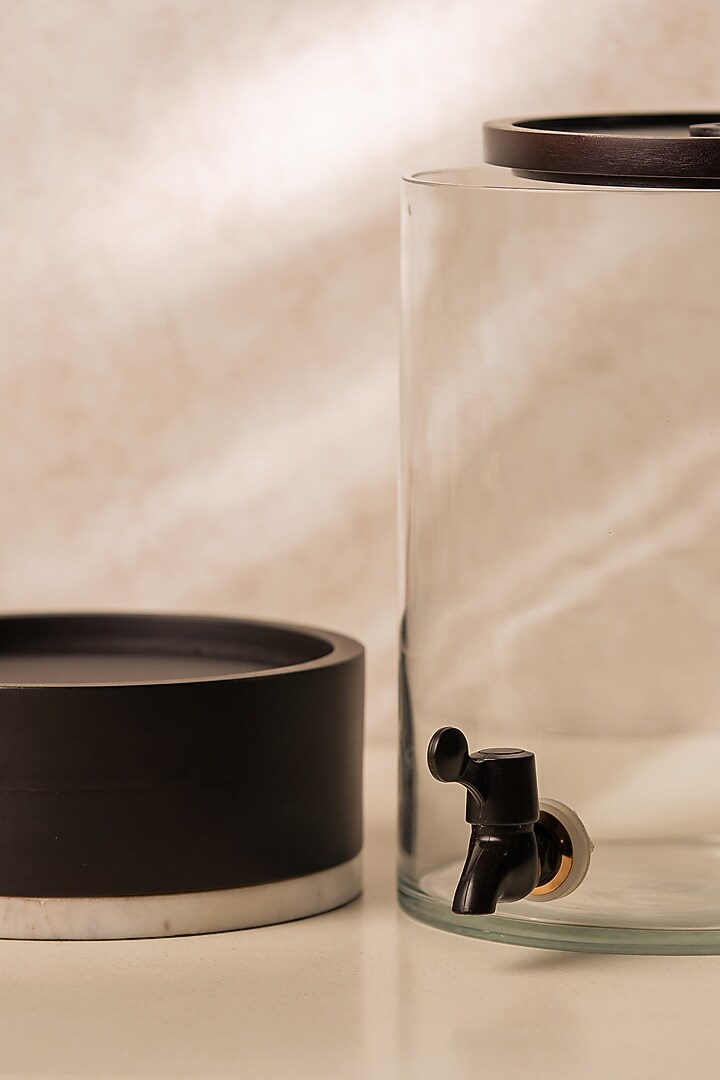 Brown Marble & Glass Drink Dispenser by SG Home at Pernia's Pop Up Shop
