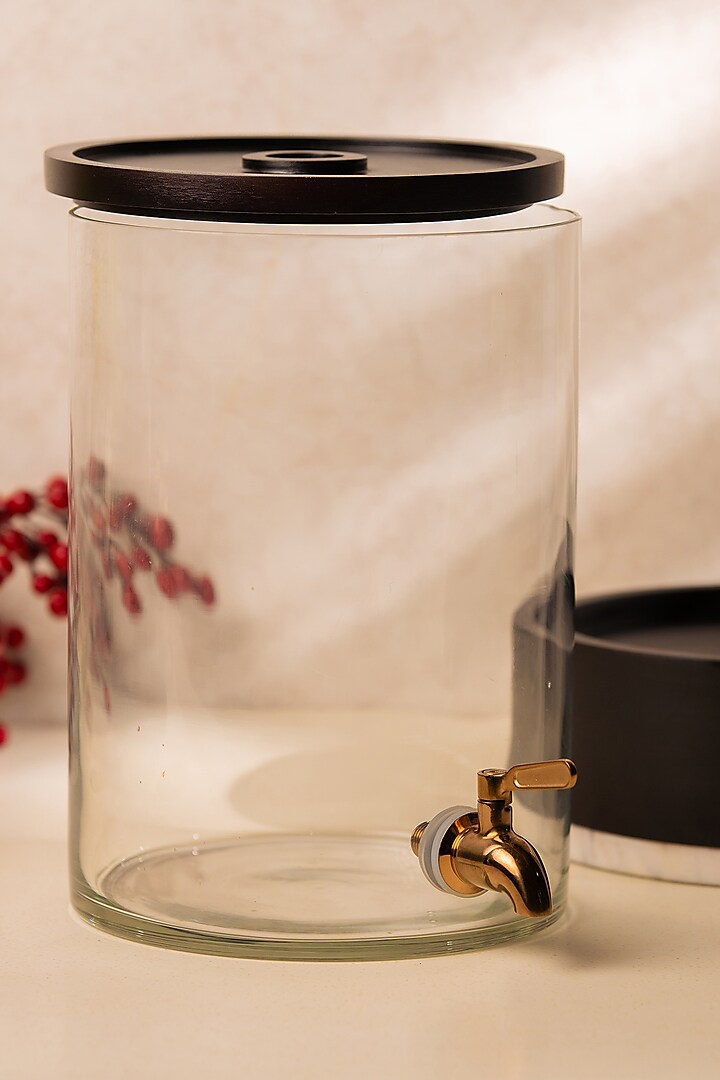 Brown Marble & Glass Drink Dispenser by SG Home
