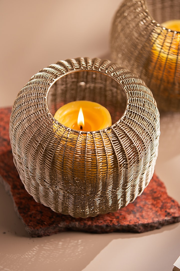 Golden Metal Candle Holder by SG Home at Pernia's Pop Up Shop