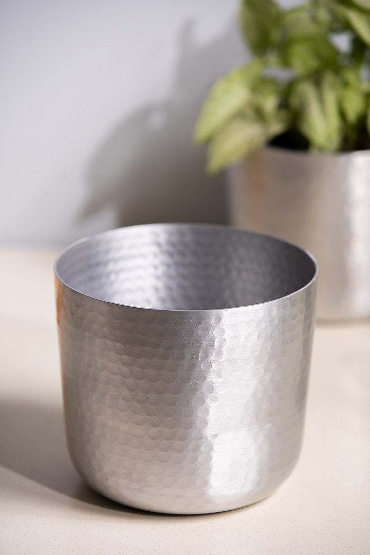 Silver Metal Planter by SG Home at Pernia's Pop Up Shop